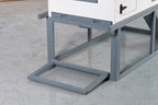 53" Wooden Chicken Coop & Rabbit Hutch with Roof, Stairs & Cleaning Tray