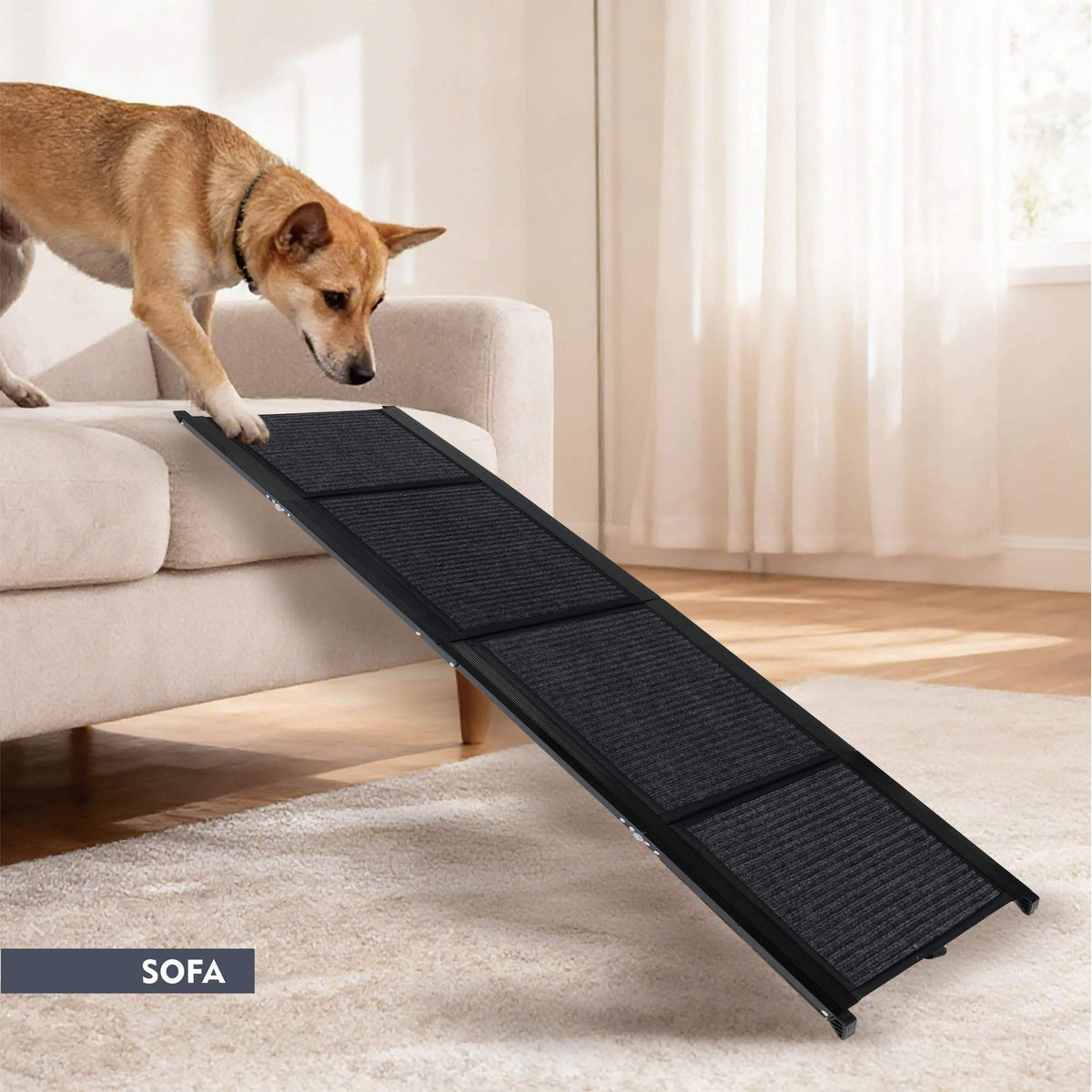 Folding Dog Ramp for Car, Non-Slip Pet Ramp for Large Dogs, SUV & Truck