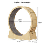 Cat Exercise Wheel, Large Quiet Running Wheel for Indoor Cats, Detachable Carpet