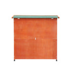 2-Story Rabbit Hutch with Run, 2 Removable No-Leak Trays & Non-Slip Ramp