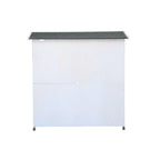 2-Story Rabbit Hutch with Run, 2 Removable No-Leak Trays & Non-Slip Ramp