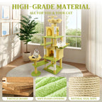 Flower Cat Tree with Large Condo, Removable Flower Cushion & Hammock