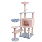 Flower Cat Tree with Large Condo, Removable Flower Cushion & Hammock