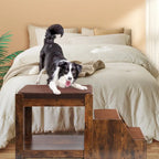 Elevated Multi-Tier Pet Bunk Bed with Stair, Window Perch Platform with Cushion & Sisal Scratching Mat for Indoor Dogs and Cats
