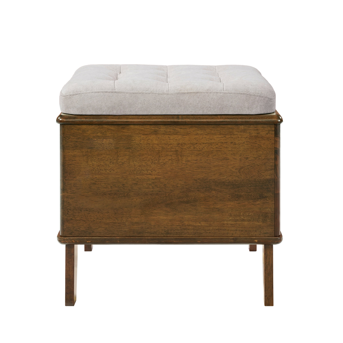 Letitia Rubber Wood Cat Bed Ottoman, 2-in-1 Tufted Pet Ottoman with Cat Cave