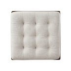 Letitia Rubber Wood Cat Bed Ottoman, 2-in-1 Tufted Pet Ottoman with Cat Cave