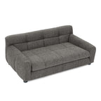 Dog Upholstered Pet Sofa Couch with High Backrest and Armrests, Modern Rectangular Soft  Comfortable Pet Bed for Small and Medium Dogs, Beige