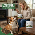 Pawtikko Gut Support Perfect Bites 4 in 1 for Dogs - Probiotic, Prebiotic, Enzymes & Fiber - 90 Soft Chews for Digestive Care, Gut Balance, Loose Stool Relief, Suitable for All Breeds & Sizes