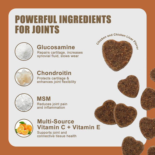 Pawtikko Hip + Joint Soft Chews for Large Dogs – 90 Count, Vet-Formulated with Glucosamine, Chondroitin & MSM, Supports Mobility, Flexibility & Joint Care, Grain-Free, Chicken-Flavored
