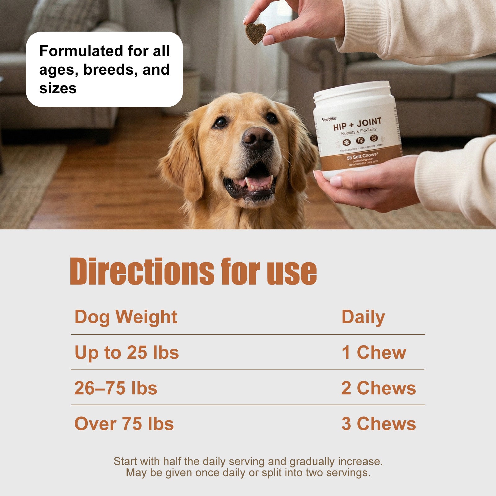 Pawtikko Hip + Joint Soft Chews for Large Dogs – 90 Count, Vet-Formulated with Glucosamine, Chondroitin & MSM, Supports Mobility, Flexibility & Joint Care, Grain-Free, Chicken-Flavored