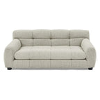 Dog Upholstered Pet Sofa Couch with High Backrest and Armrests, Modern Rectangular Soft  Comfortable Pet Bed for Small and Medium Dogs, Beige