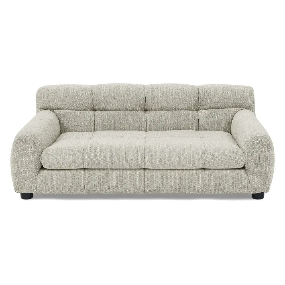 Upholstered Pet Sofa Couch with High Backrest and Armrests, Modern Rectangular Soft  Comfortable Pet Bed for Small and Medium Dogs, Beige