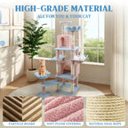 Flower Cat Tree with Large Condo, Removable Flower Cushion & Hammock