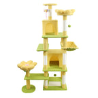 Flower Cat Tree with Large Condo, Removable Flower Cushion & Hammock